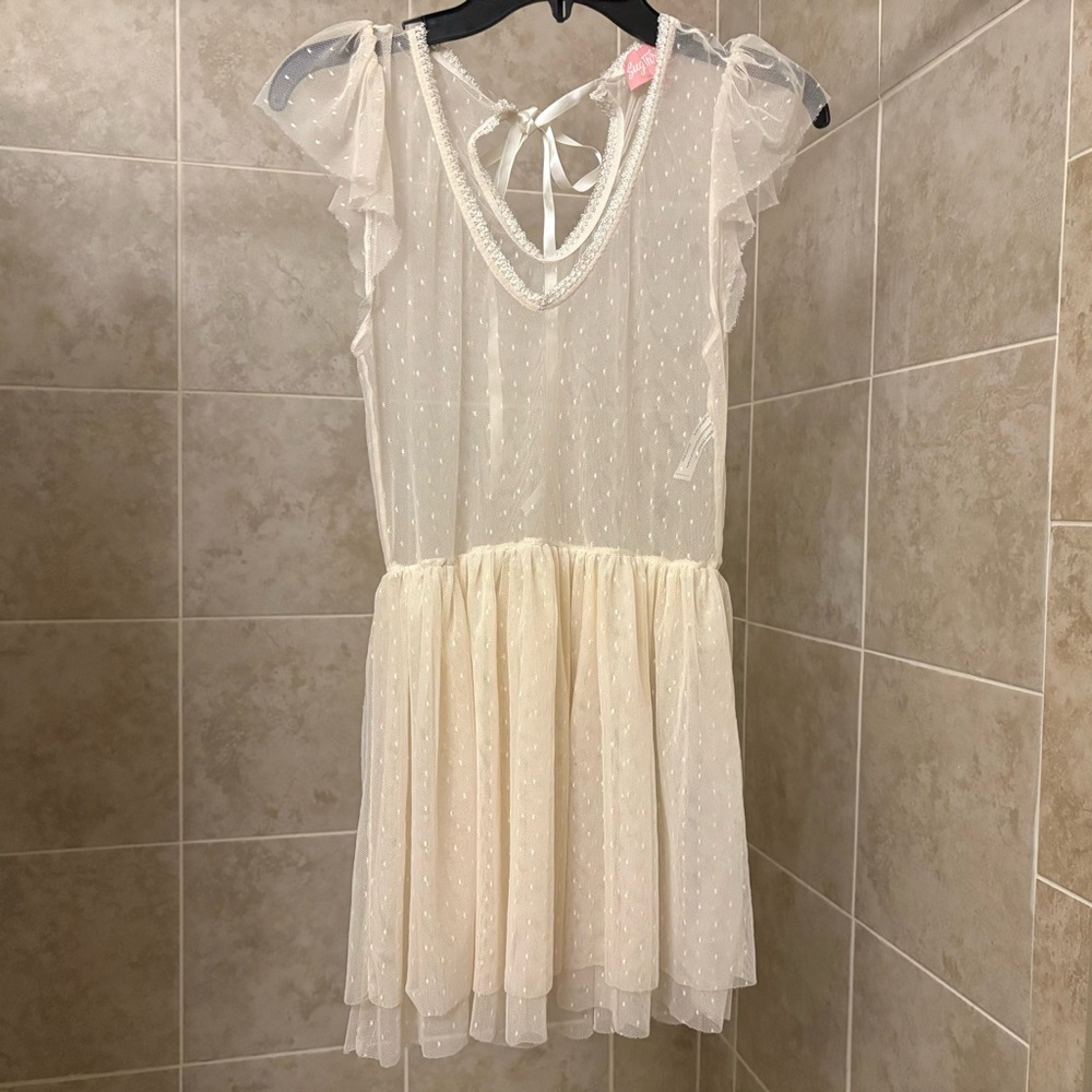 Dolls Kill Sugar Thrillz Sheer Sweet Dress, Sz Small
